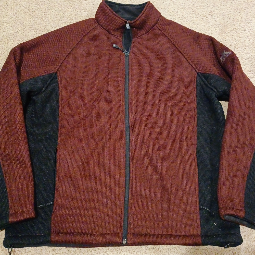 Zeroxposur ZXBLK Cable Knit Full Zip Jacket Mens Size XL